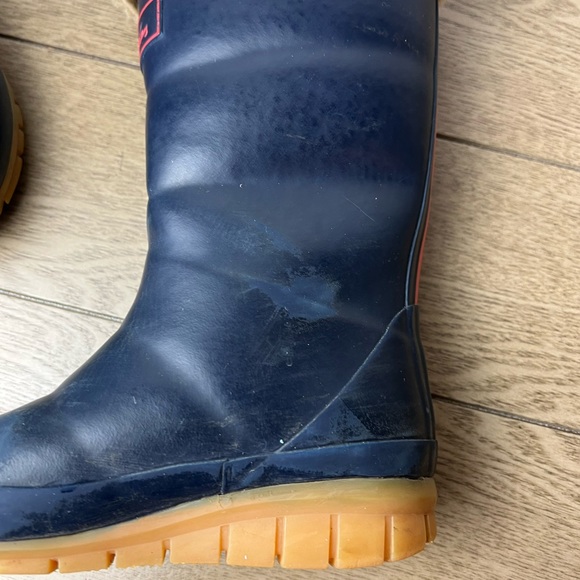 Joules Navy Blue Rubber Kids Wellingtons Rain Boots Sz 13 - Picture 12 of 13